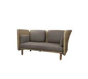 Cane-Line - Arch 2-pers. sofa m/lavt arm-/ryglæn Taupe, Cane-line AirTouch hynder Natural/Taupe Cane-line Flat Weave
